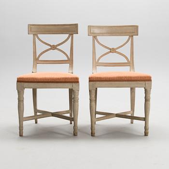 A SET OF FOUR CHAIRS, late gustation, early 19th century.