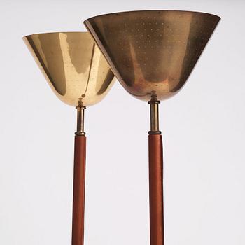 Carl-Axel Acking, a pair of floor lamps model "2646", Bröderna Malmströms Metallvarufabrik, Malmö 1940s-50s.