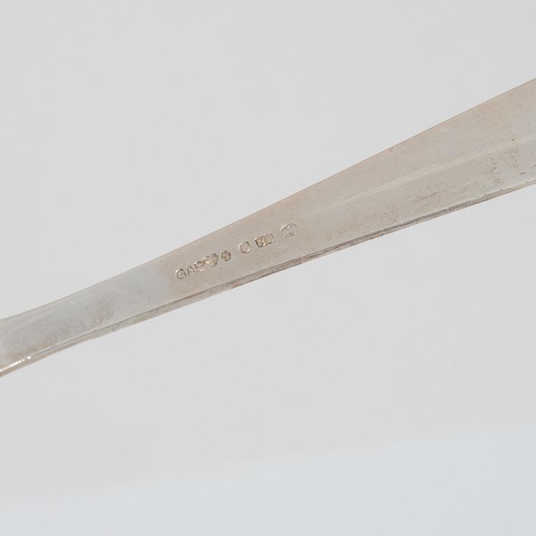 Jacob Ängman, besticksservis, 130 delar. silver "Rosenholm", Stockholm, 1946-1967.