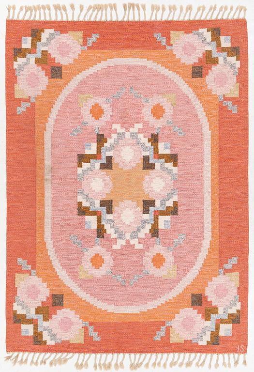 Ingegerd Silow, rölakan, signerad IS, ca 230 x 170 cm.