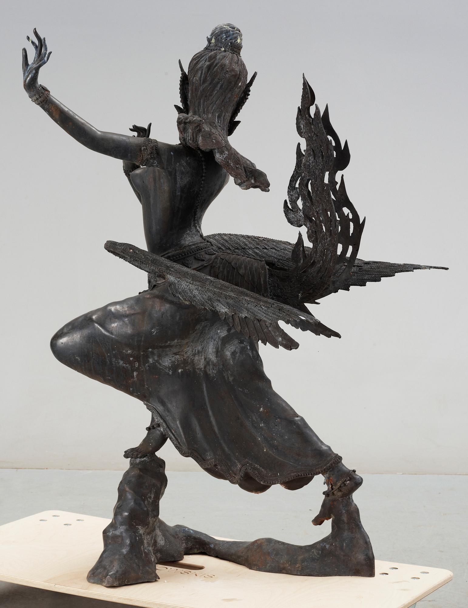 SKULPTUR, brons, troligen Thailand.