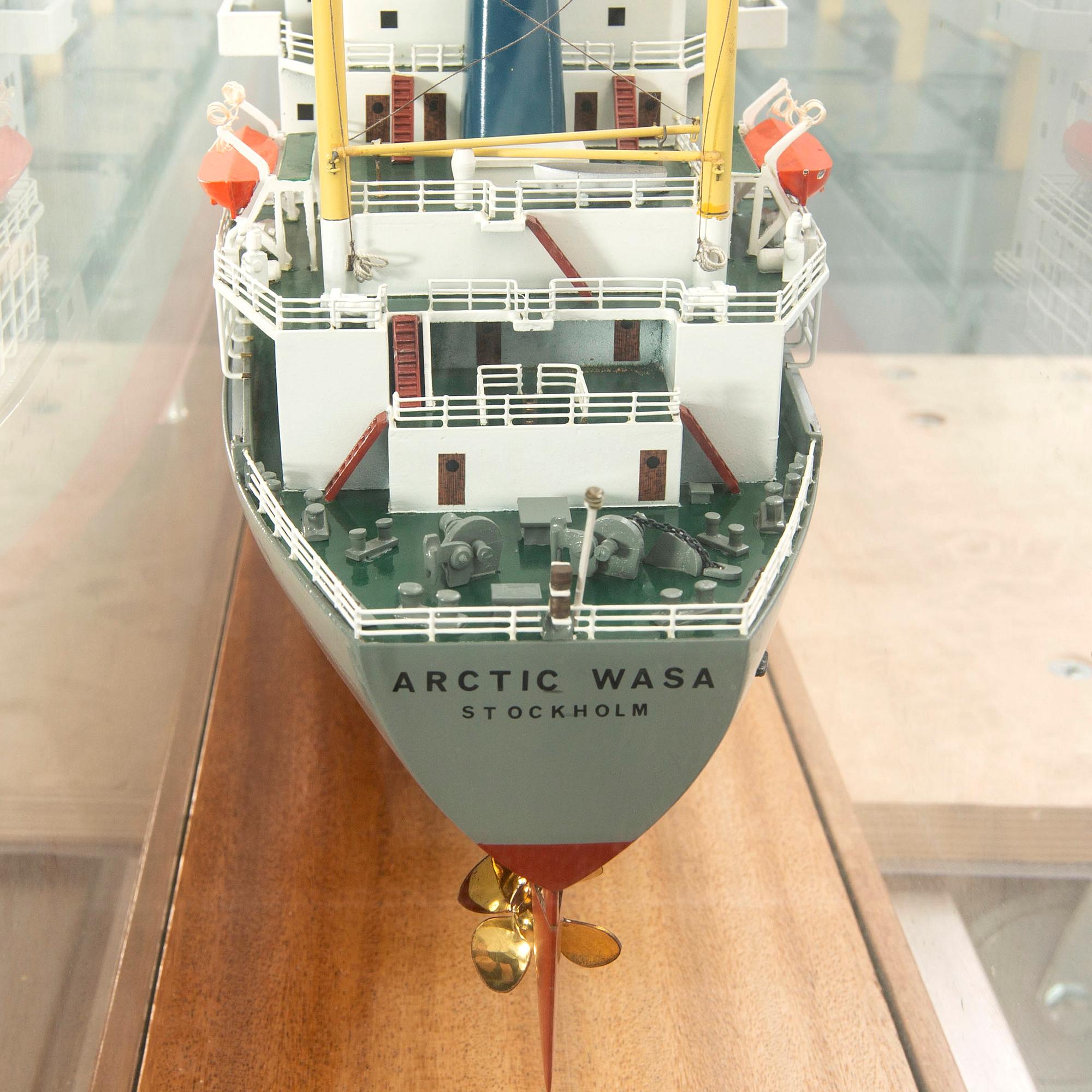 A ship model, M/S Arctic Wasa, launched 1973.