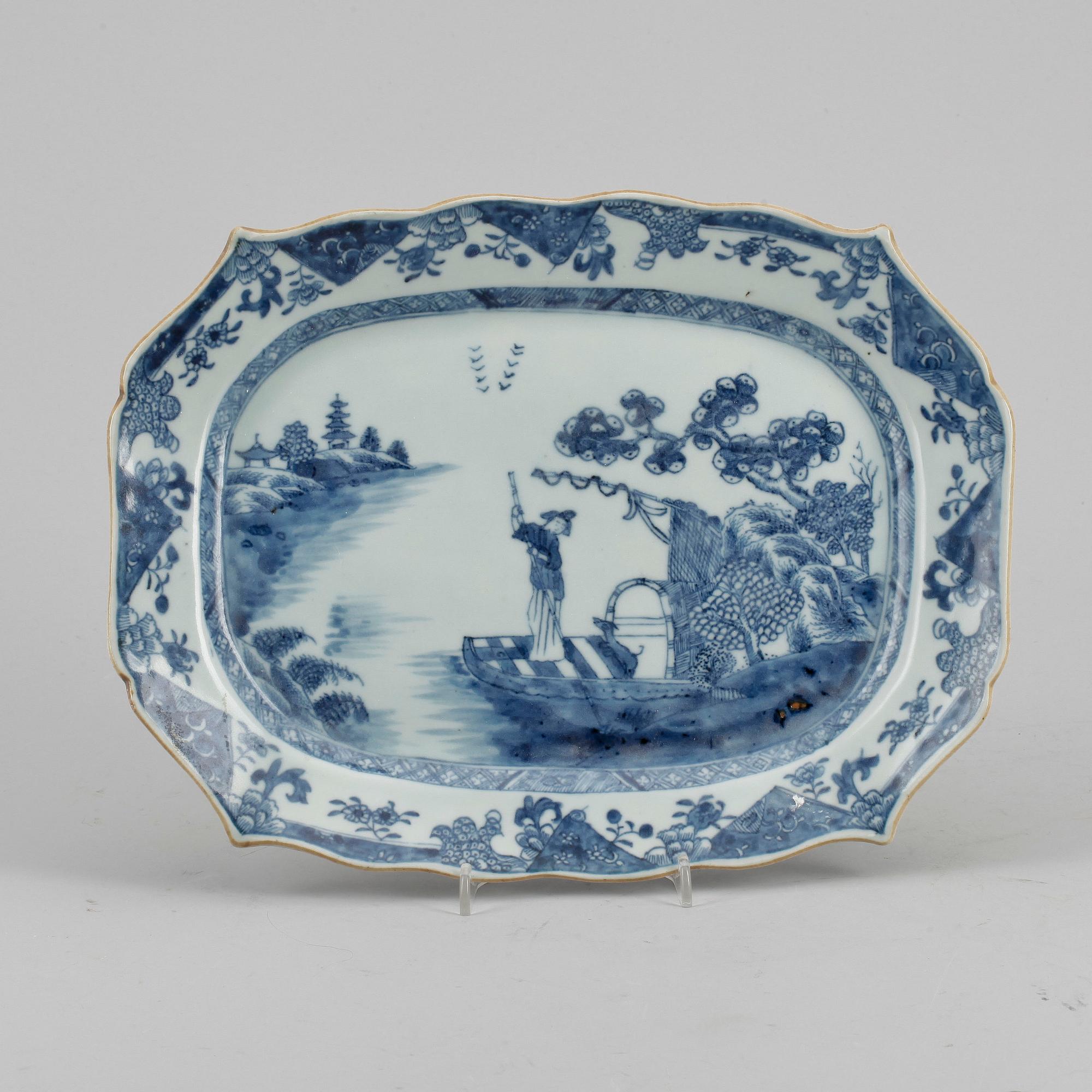 STEKFAT, porslin, Kina, Qing dynastin, Qianlong (1735-96).