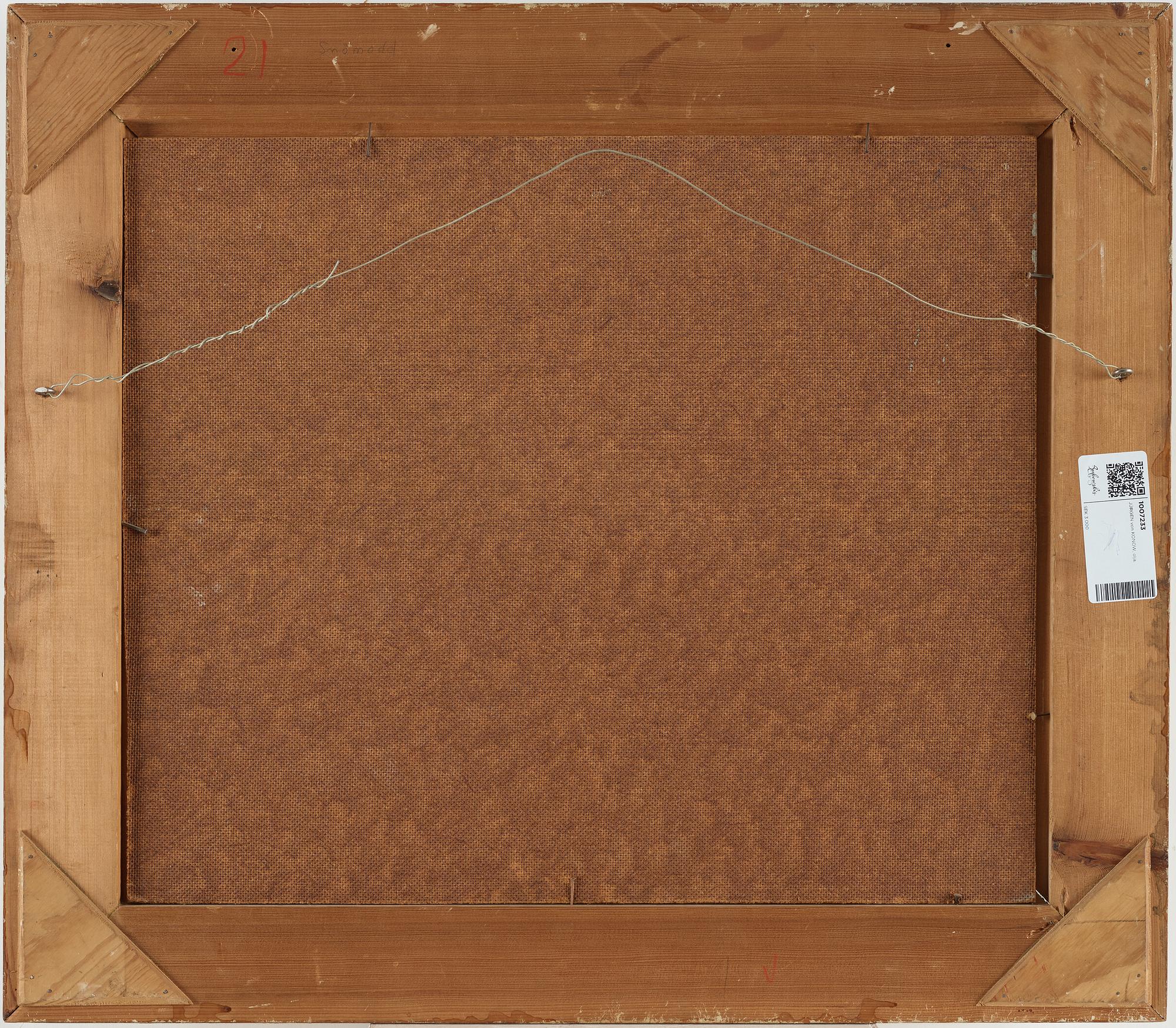 JURGEN VON KONOW, Oil on panel, signed.