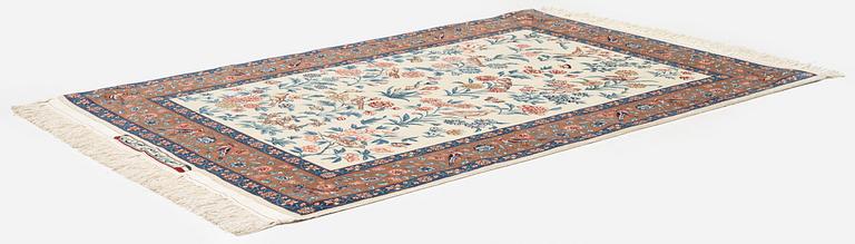 An Isfahan rug of 'Hunting' design, signed Seirafian (Ali Seirafian), c.166 x 109 cm.