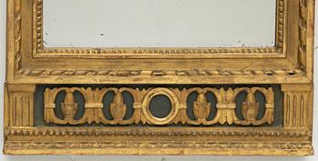 Mirror, late Gustavian, late 18th century.