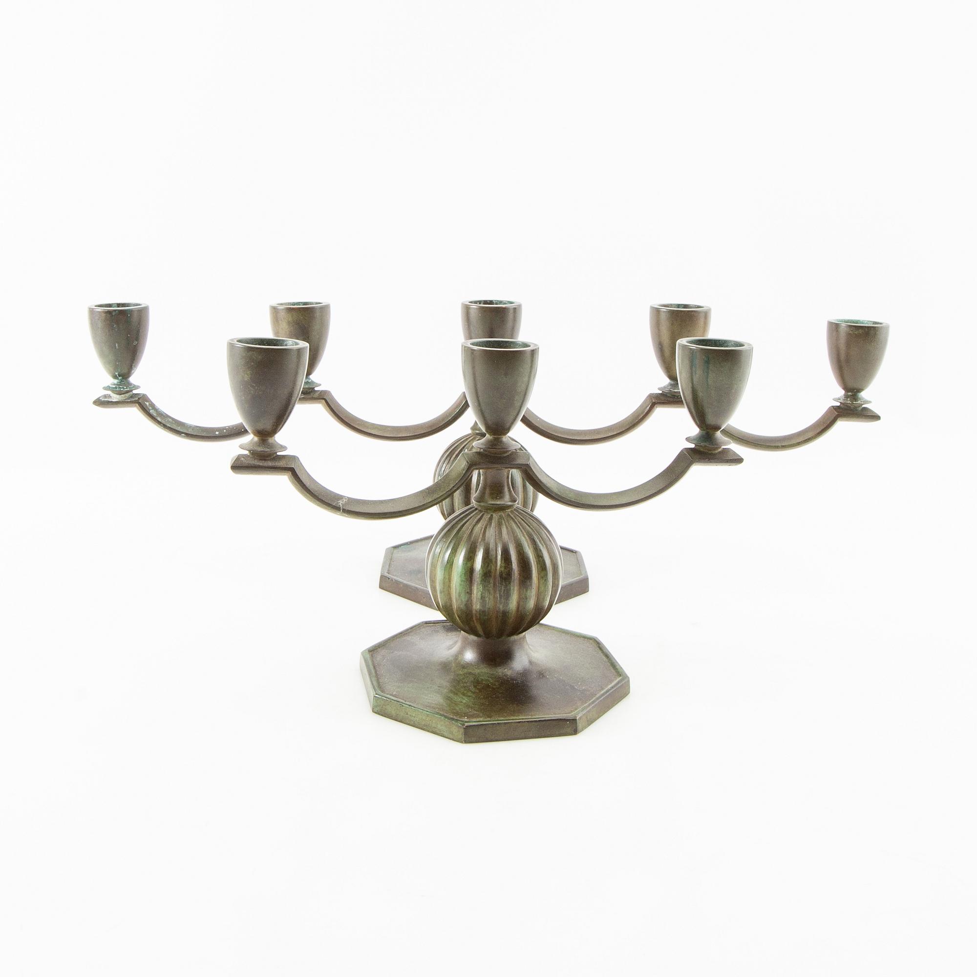 GAB, candelabras two pcs Swedish Grace, Stockholm 1930s.