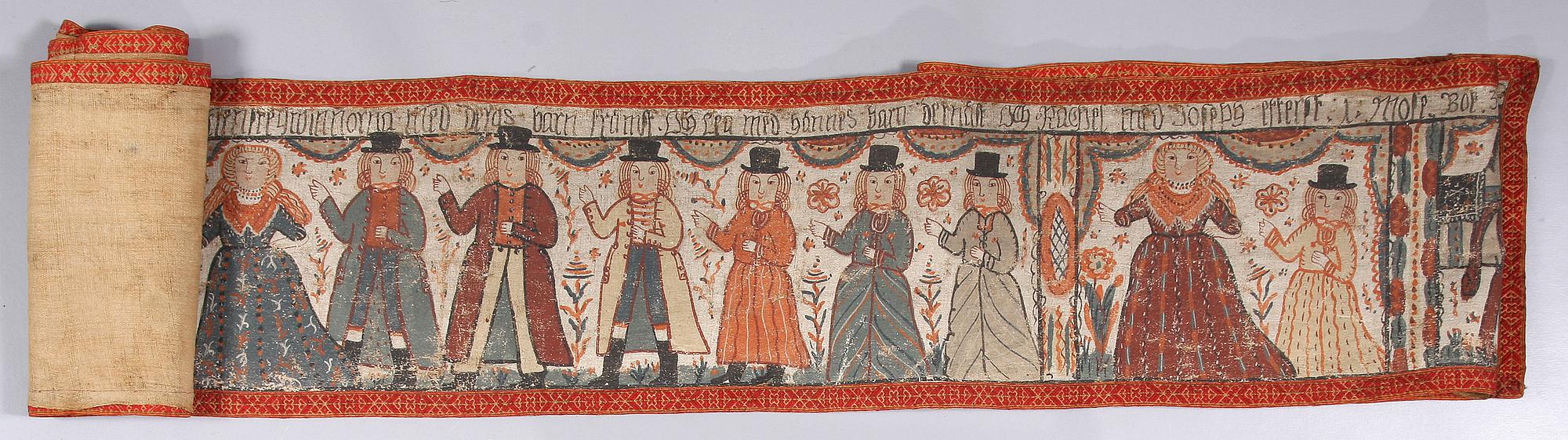 BONADSMÅLNING, allmoge, 1800-tal.