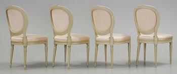 STOLAR, 4 st. Gustaviansk stil, 1900-talets första hälft.