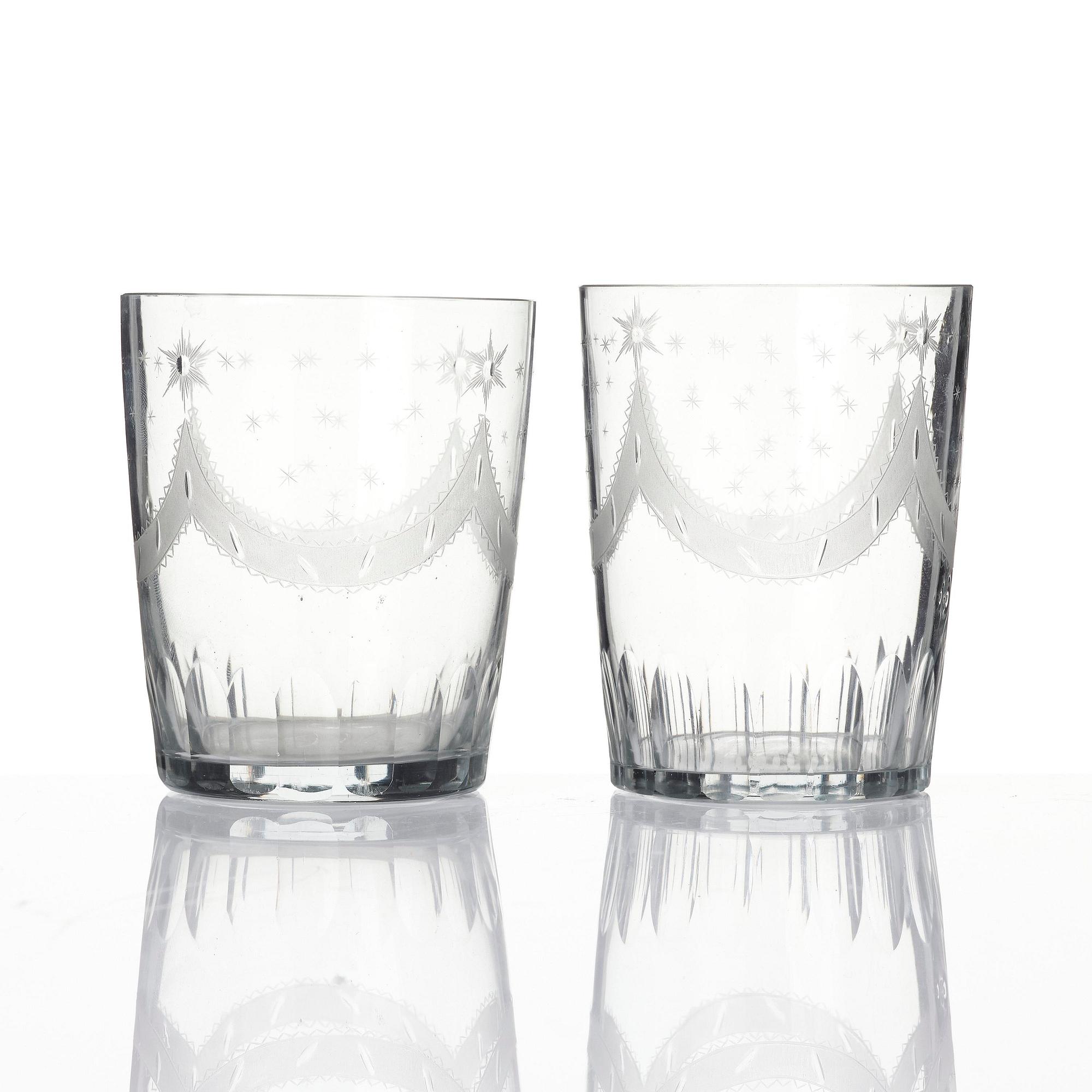 Selter glass, twelve pieces, Sweden circa 1800, Late Gustavian.