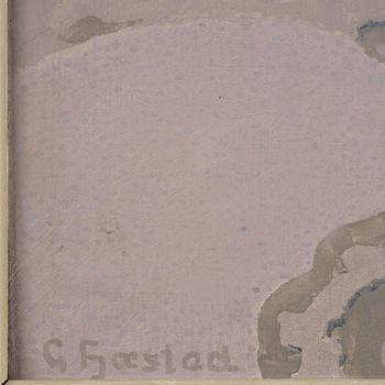 Gustaf Fjaestad, Winter landscape with sunlit watercourse.