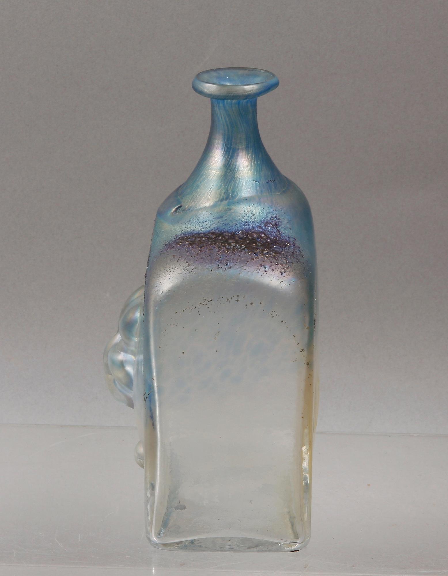 FLASKA, glas, Bertil Vallien, Kosta Boda Artist Collection, sign.