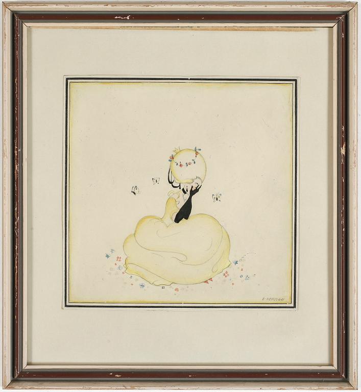 EINAR NERMAN, Akvareller, 8 st, signerade.