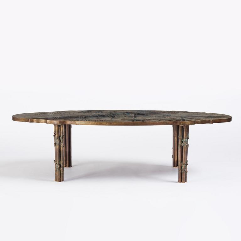 Philip & Kelvin LaVerne, a "Chang Boucher" coffee table, USA 1960s-70s.