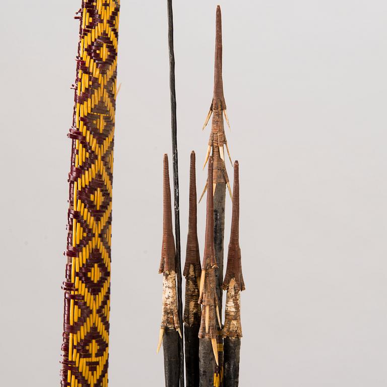 A set of 1960s African weapons.