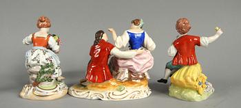 FIGURINER, 5+1 st. Porslin, Dresden mm.