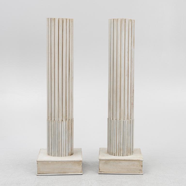 Pedestals, a pair, 19th century.