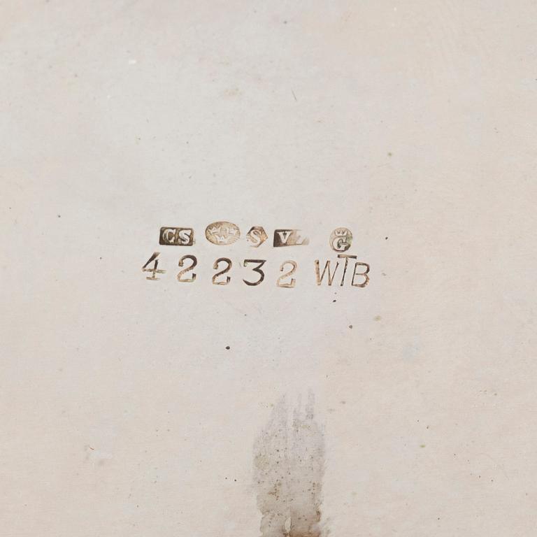 Kaffeserivs, 3 delar, silver, Wilhelm T. Binder, Tyskland, 1900-tal.