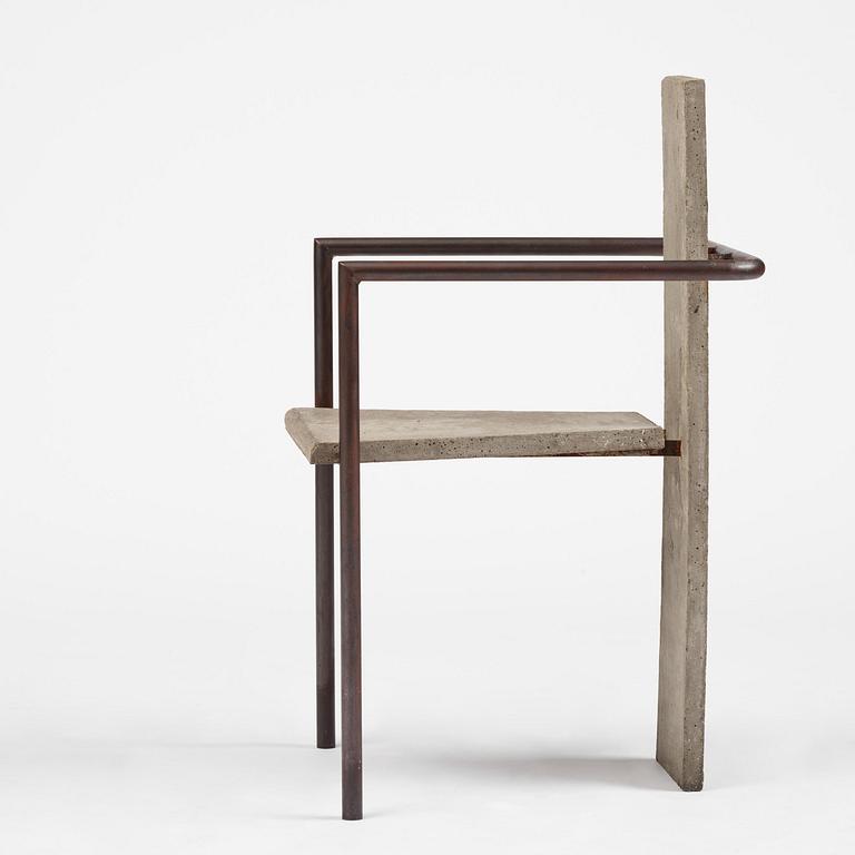 Jonas Bohlin, karmstol, "Concrete", ed. 86/100, Källemo, Värnamo, efter 1981.