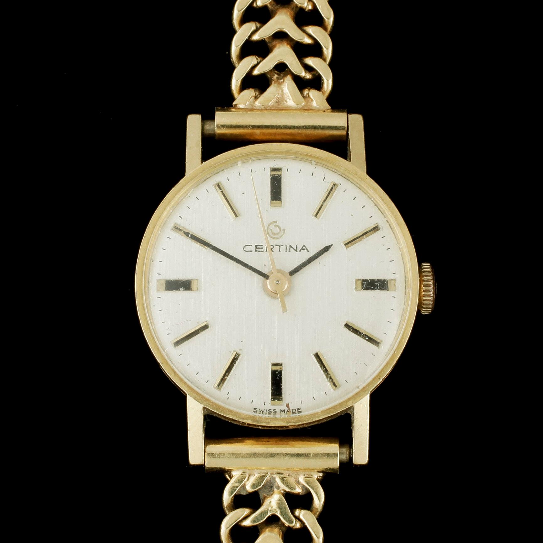 ARMBANDSUR, dam, Certina, band 18k guld. Totalvikt 25g.