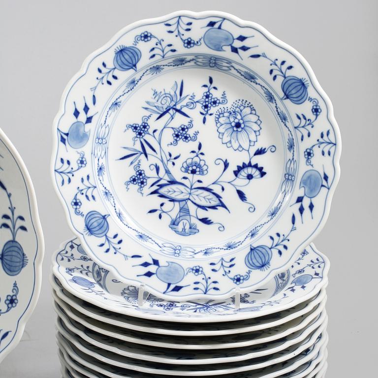 SERVISDELAR, 29 st, porslin, Meissen, 1900-tal.