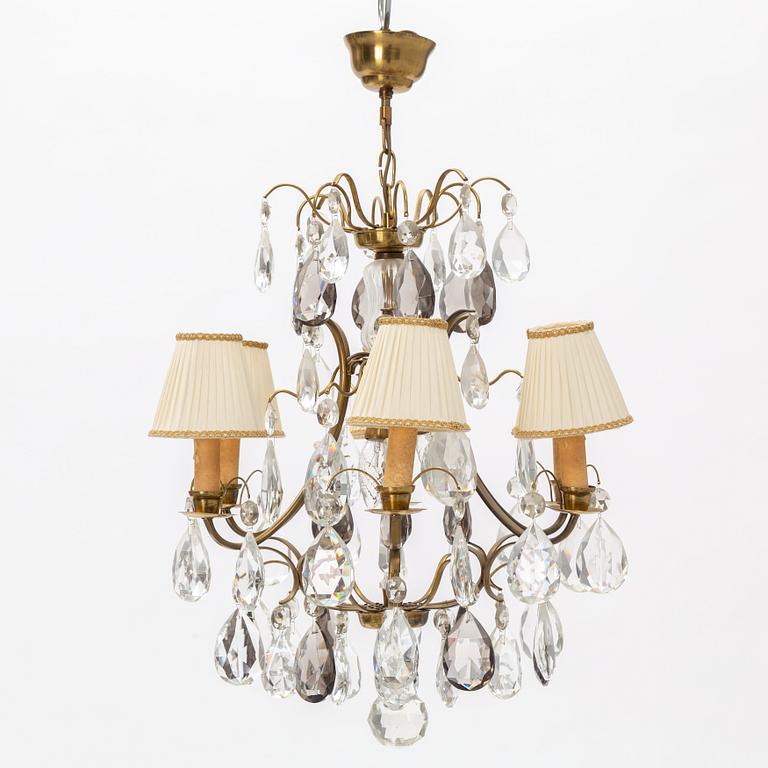 A Baroque style chandelier, mid 20th Century.