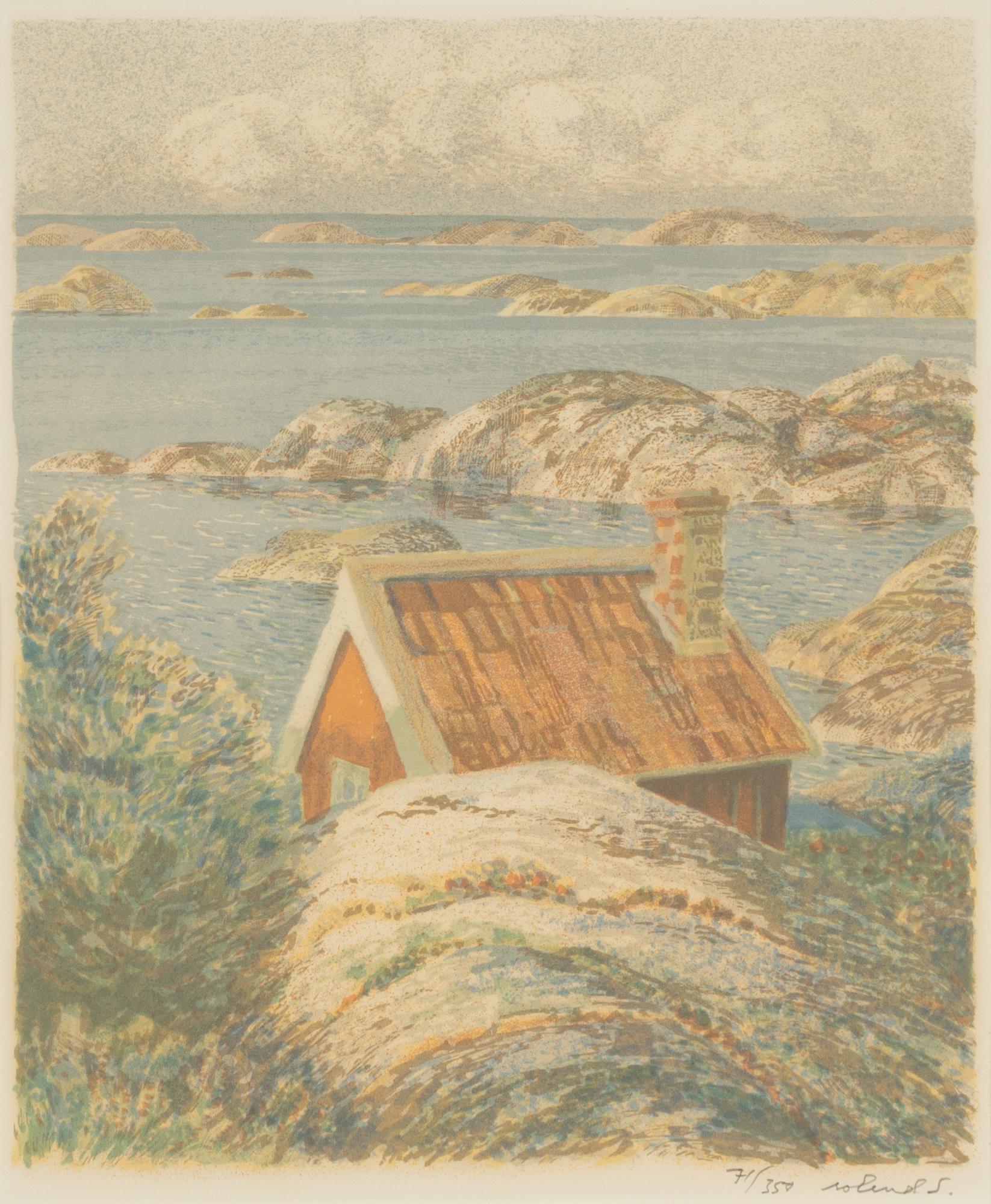 Roland Svensson, färglitografi, signerad 71/350.