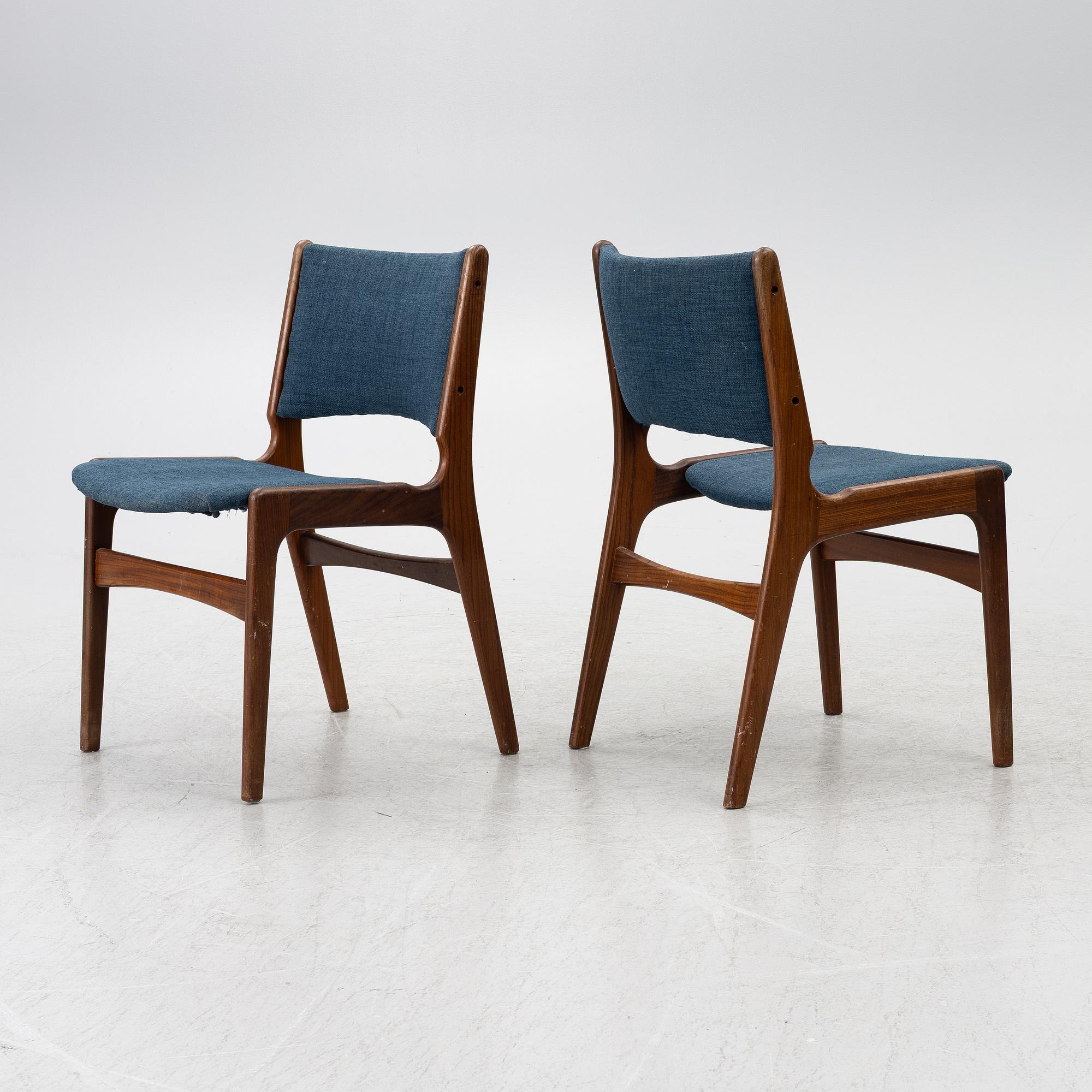 Erik Buch, six model 89 chairs, Odense, Denmark, 1960s.