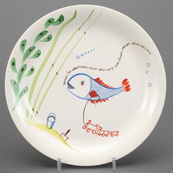 TALLRIKAR 12 st, Stig Lindberg Gustavsberg, "Löja". I produktion 1948-62.