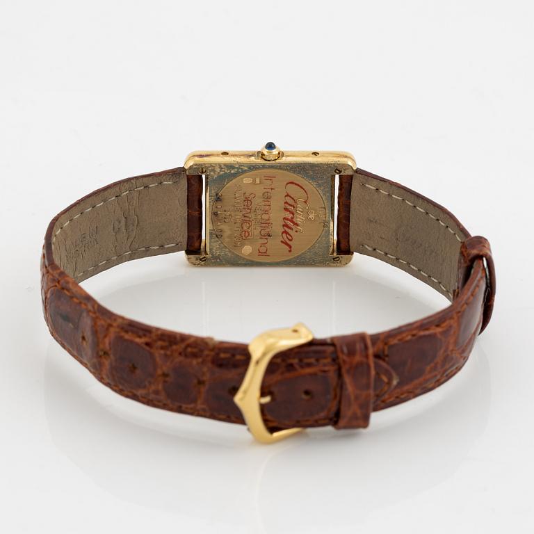 must de Cartier, Tank, armbandsur, 23,5 x 23 (30,5) mm.