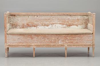 SOFFA med UTDRAG, gustavianskt provinsarbete, 1700/1800-tal.