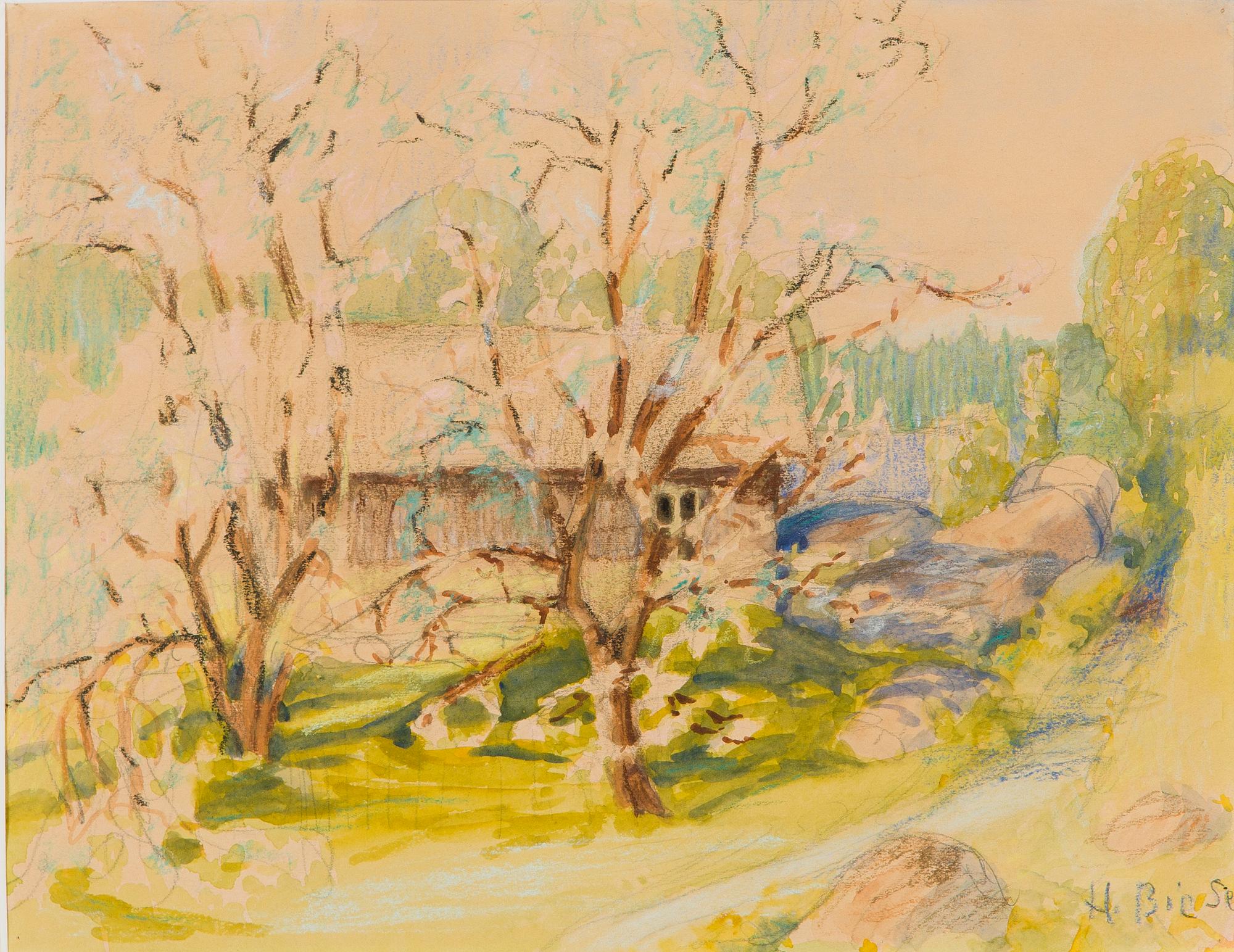 Helmi Biese, Cottage in the greenery.