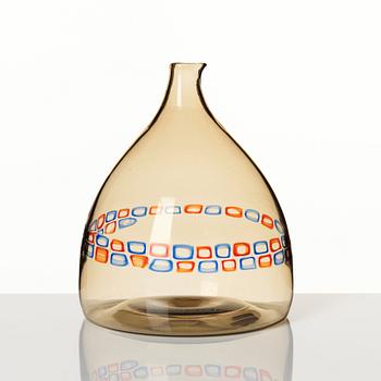 Peter Pelzel, a 'murrine' glass vase, Vistosi, Murano, Italy 1960s.