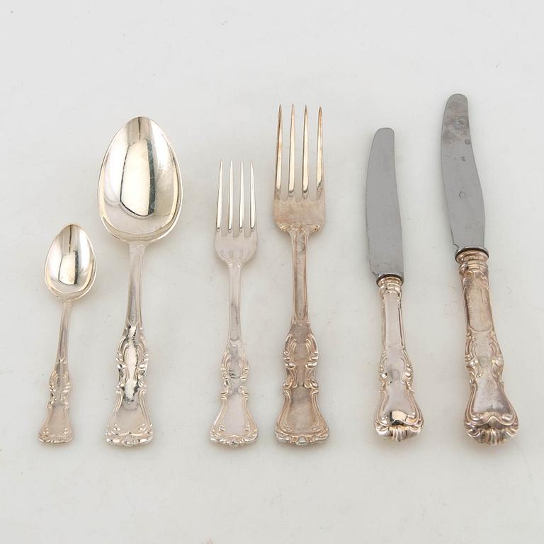 Cutlery 71 pcs "Prins Albert" silver GAB Eskilstuna 1970s.