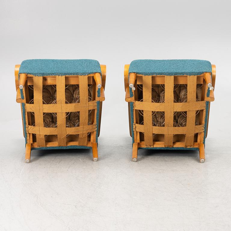 A pair of Swedish Modern armchairs, 1940's.