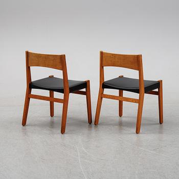 John Vedel Rieper, a set of six oak chairs, Denmark. Designed 1962.