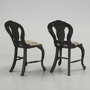 STOLAR. ett par, barockstil, 1800-talets andra hälft.