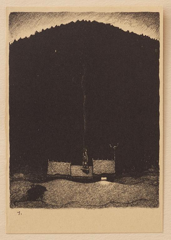 John Bauer, "Troll" 10 litografier i mapp/bok.