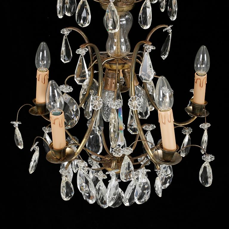 LJUSKRONA, rokokostil, 1900-talets första hälft. Höjd ca 60 cm. Höjd 80 cm.
