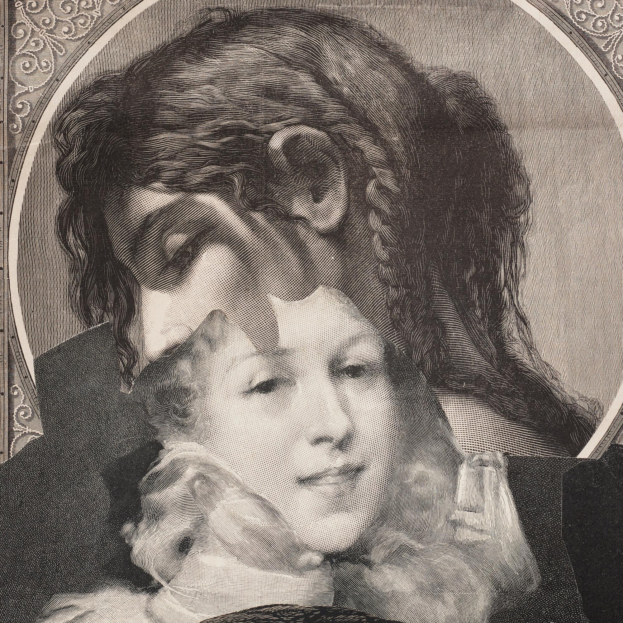CO Hultén, collage, signed and dated 1948.