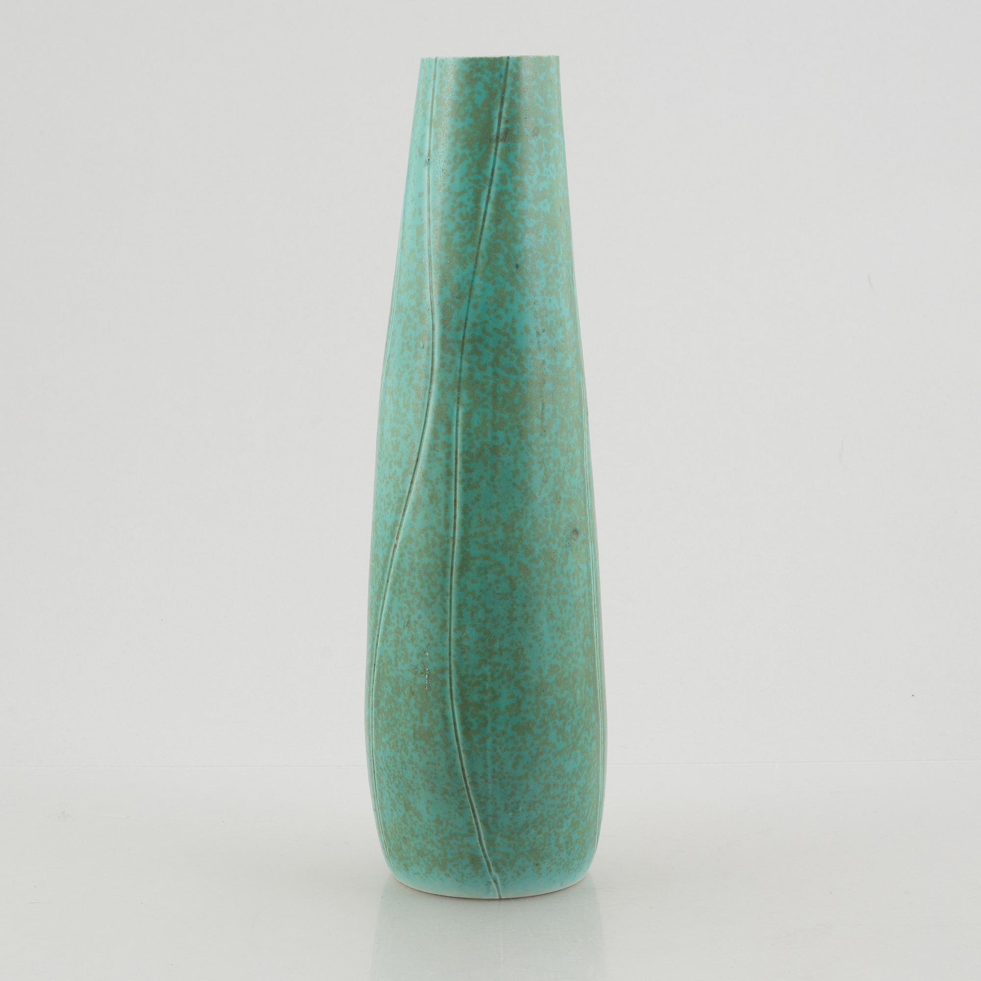 Carl-Harry Stålhane, a stoneware vase, 'Frusen musik', Rörstrand circa 1948.