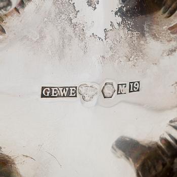 Kaffeservis, 3 delar, silver, rokokostil, GEWE, Malmö 1959.