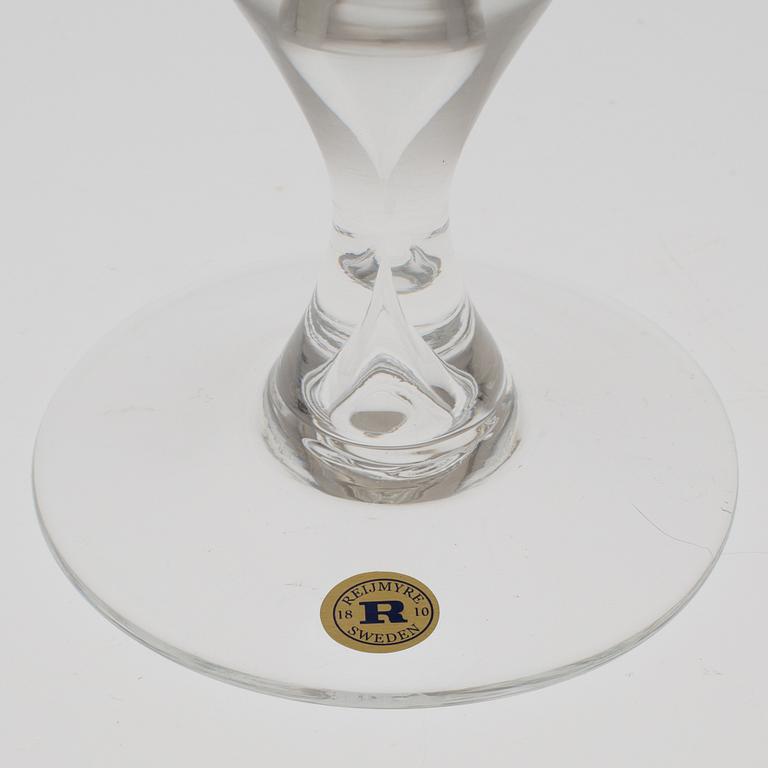 VINGLAS, 12 st, "Slottet", Tomas Harila Carlgren och Lars Sjöberg, Reijmyre Glasbruk.