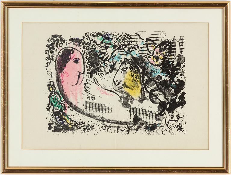 MARC CHAGALL,  lithograph in colours from Derrière le Miroir nr 182 1969.