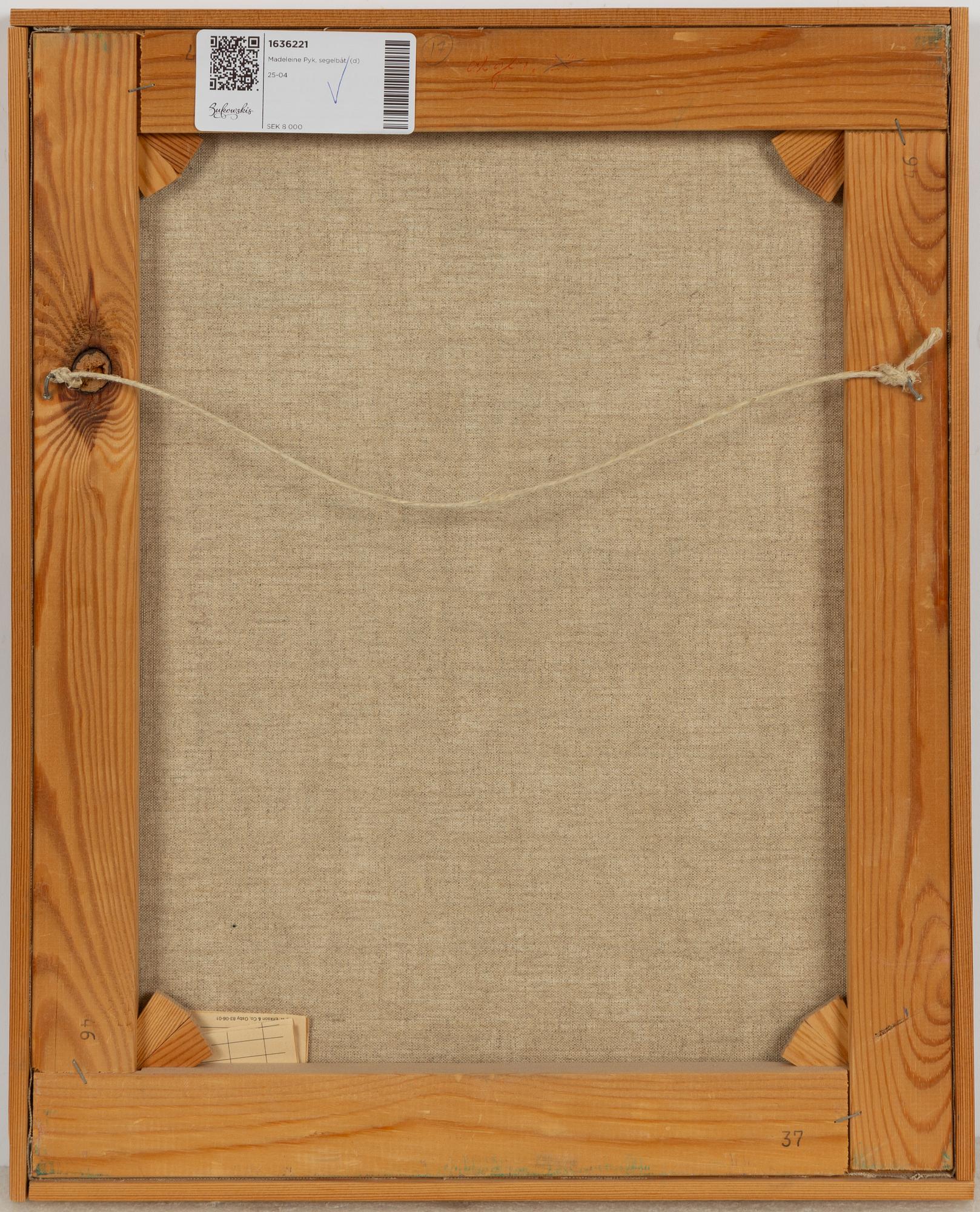 Madeleine Pyk, Sailing boat on a choppy sea.