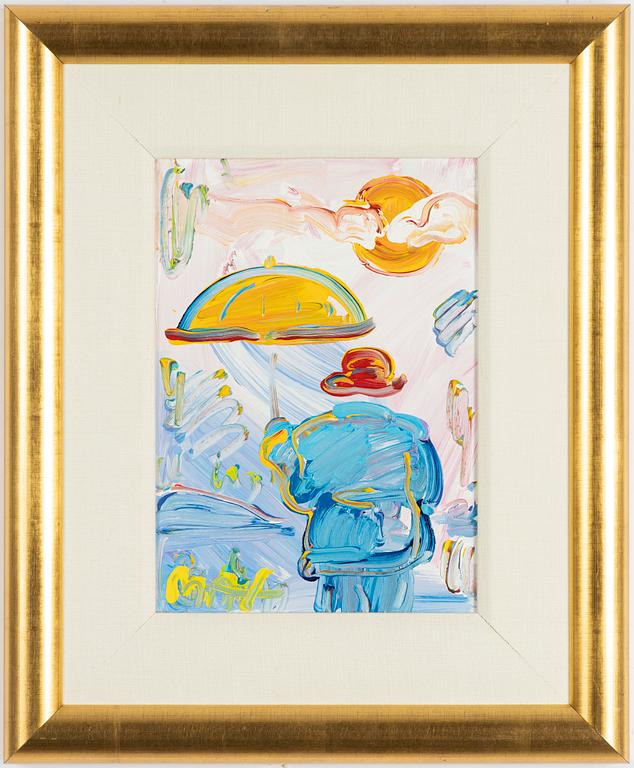 Peter Max, "Umbrella man 1".