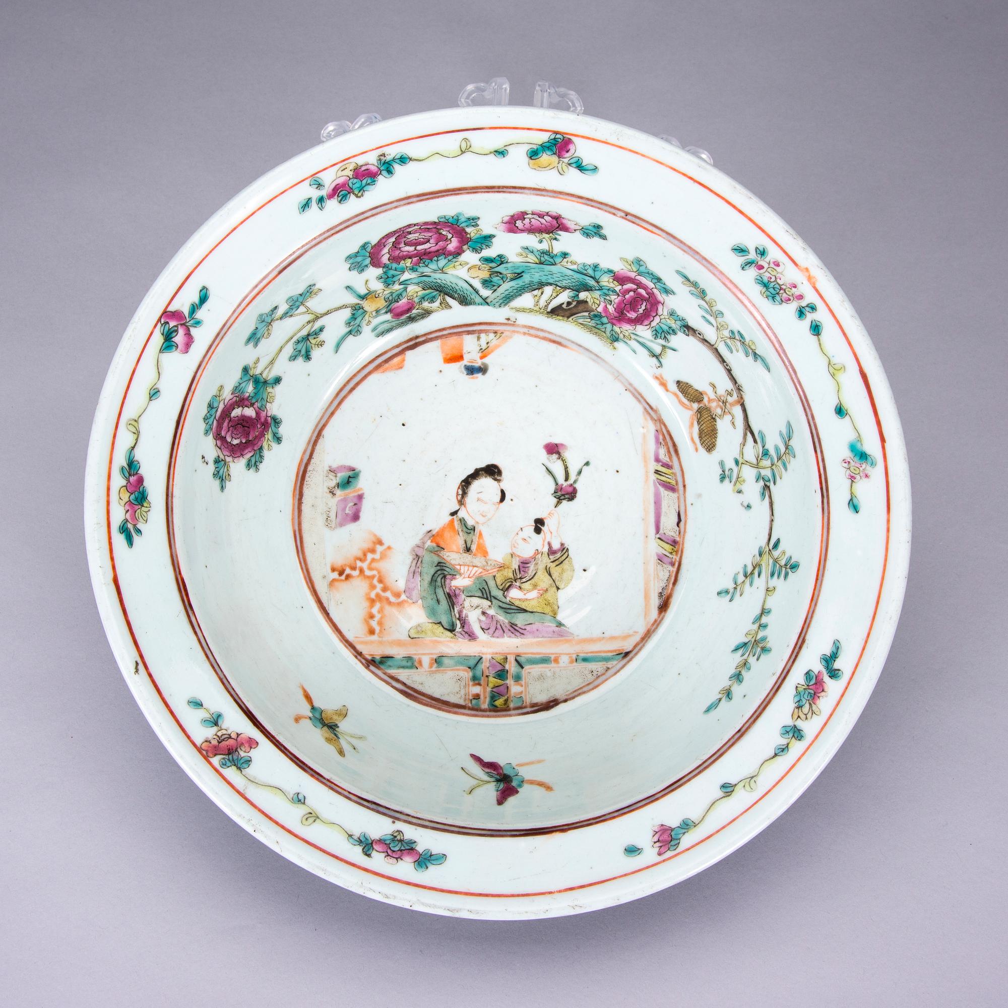 SKÅL, porslin, Kina, 1800-talets senare hälft.