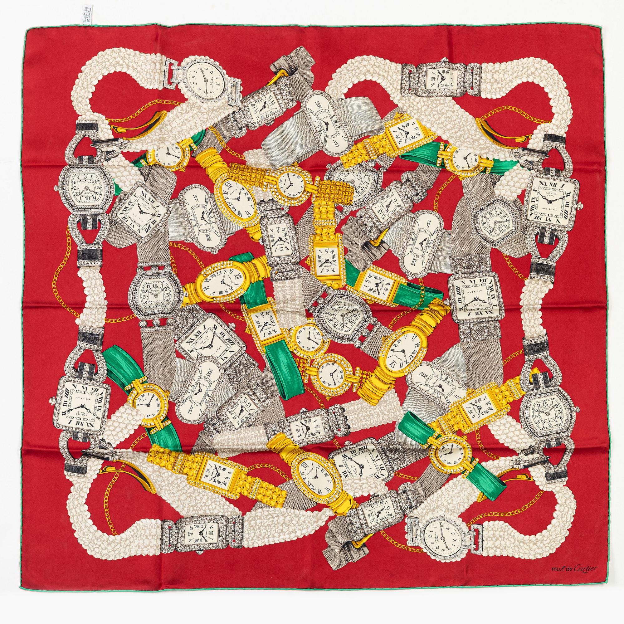 Cartier, scarf.