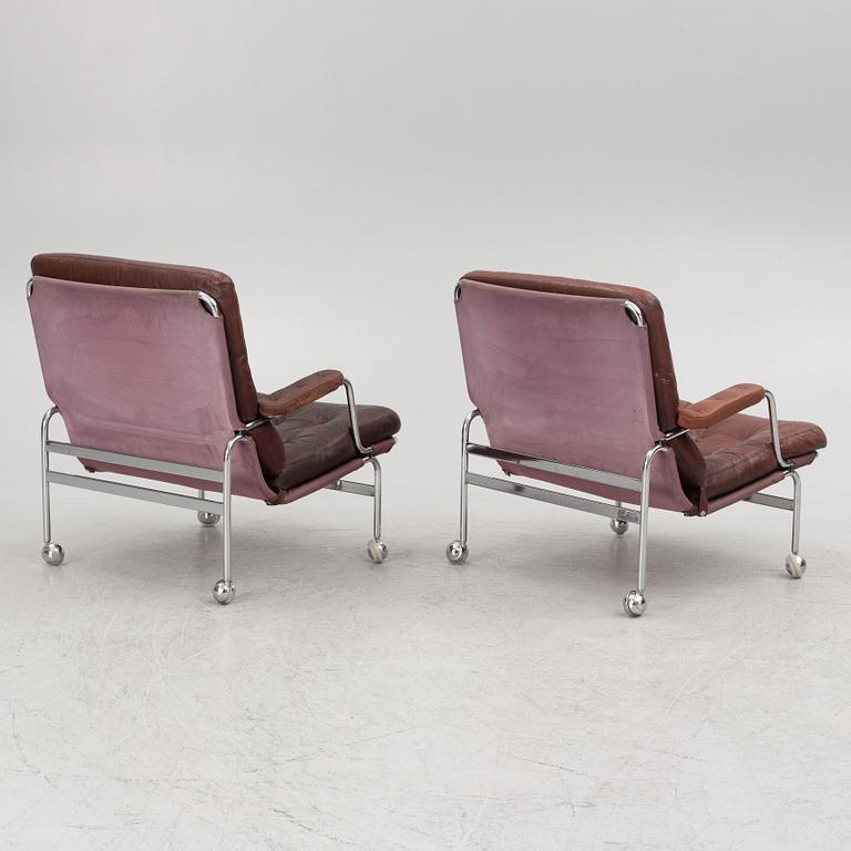 Bruno Mathsson, a pair of 'Karin' easy chairs, Dux, end of the 20th century.