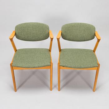 Kai Kristiansen, A set of four 'Z-chair' chairs, Denmark, 1960's.